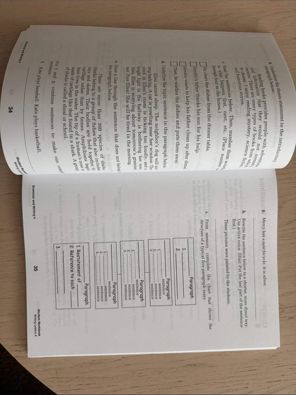 Grammar and Writing 4 Student Workbook by — Blue & Orange